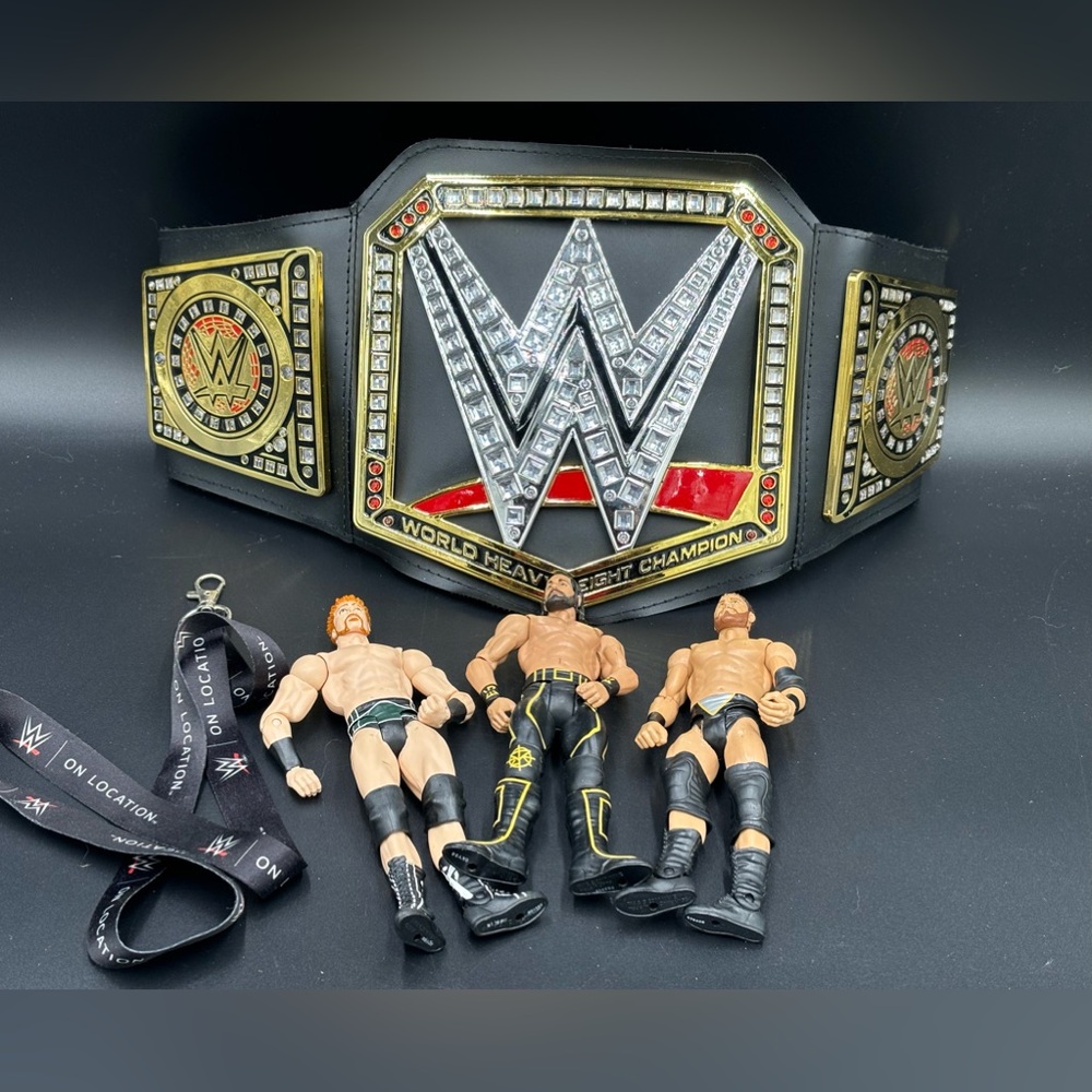 WWE Wrestling Figures Replica Belt And Lanyard